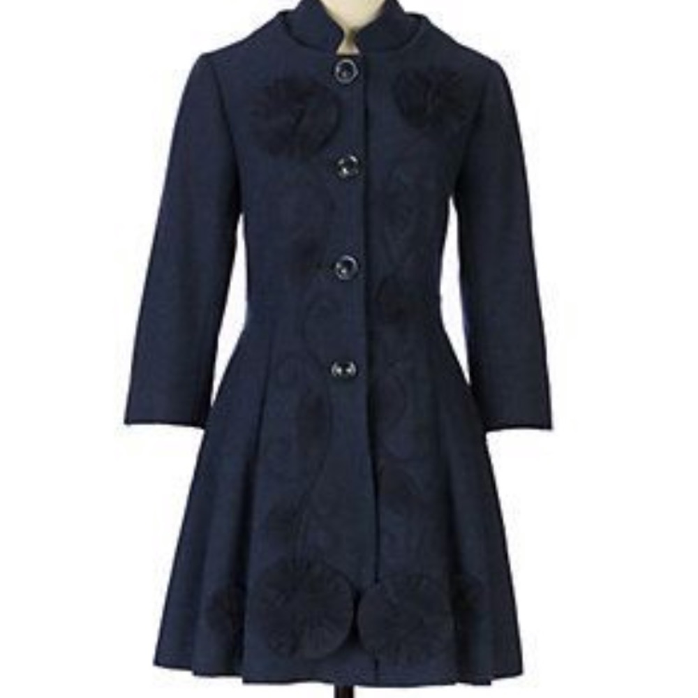 Anthropologie Embroidered Coat